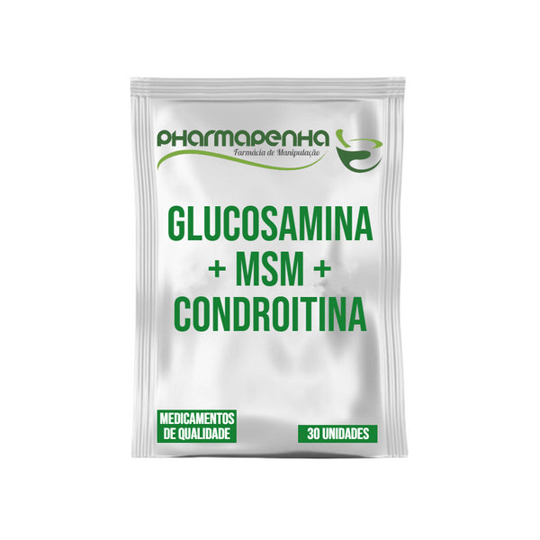 Glucosamina + Condroitina + Msm 30 Sachês Sabor Laranja